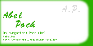 abel poch business card